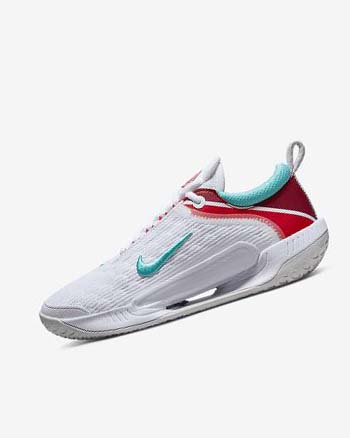 Nike Court Zoom NXT Blancos Plateados Claro Rojos Turquesa | MX 3102
